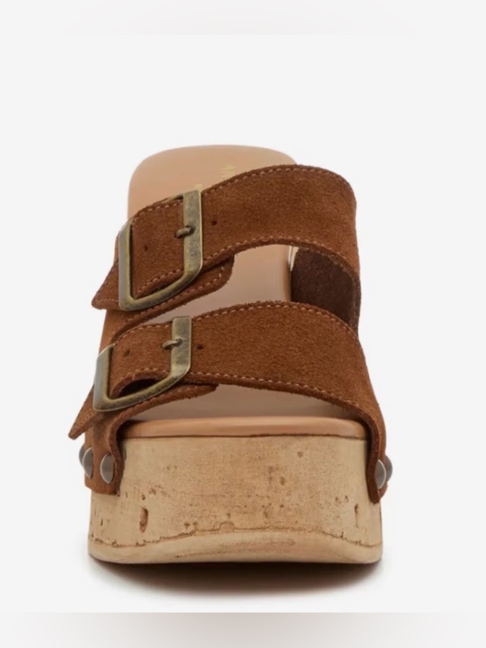 Anna Luisa Amalfi Studded Suede Cork Wedge Sandal Women’s 7 - Picture 2 of 7
